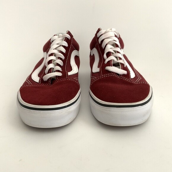 Vans Old Skool Suede Lace-up Sneakers Maroon 7.5 - Picture 4 of 12
